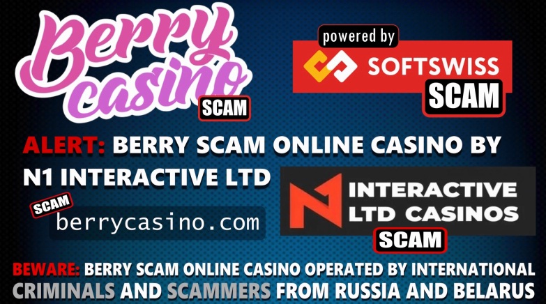 Berry Casino, scam by softswiss NV and softswiss